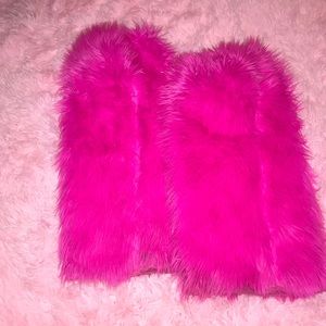 Pink Fluffies/Leg warmers
